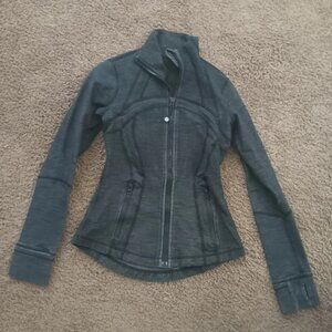 Lululemon Define Jacket in Black Slub Denim Size 2